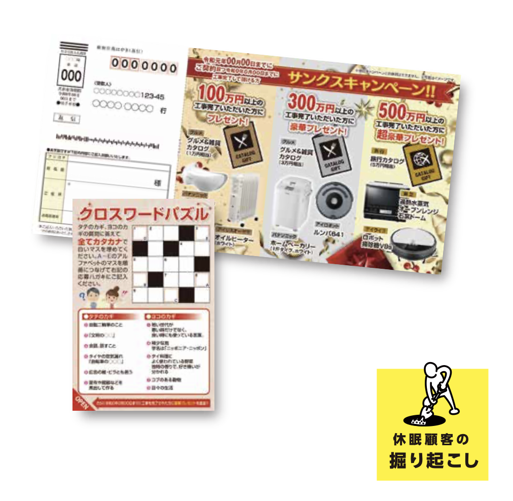 ゲーム付き圧着DM